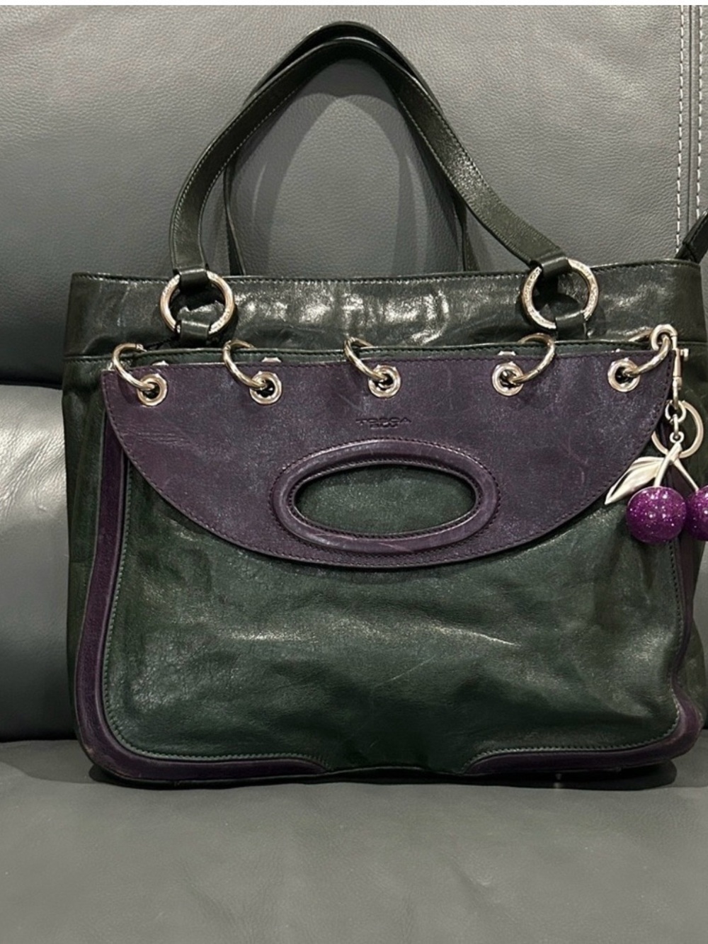 106 Tosca Blu Italian Leather Shoulder Bag (without cherries)